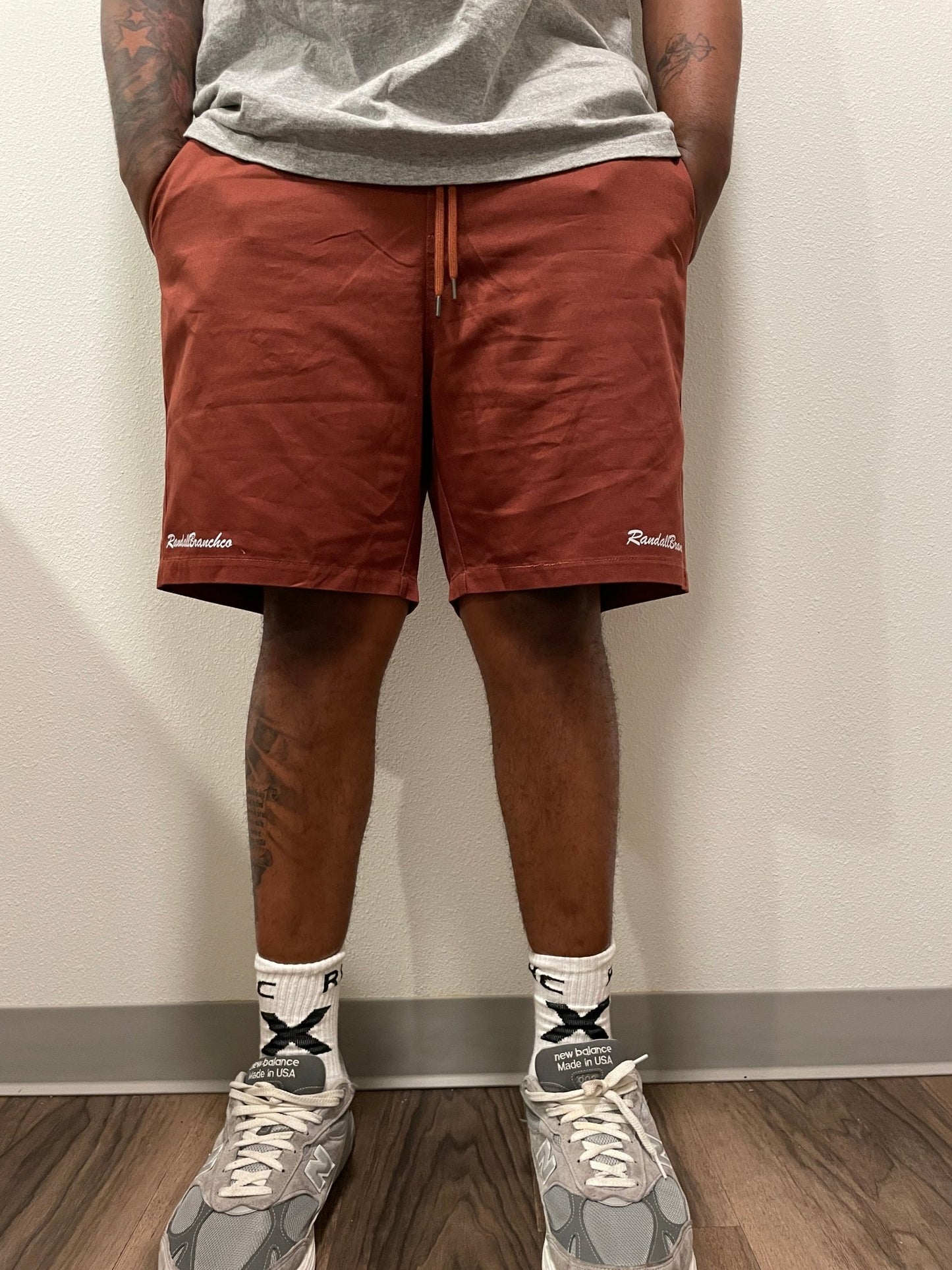 RandallBranchco burgundy "mood" shorts - RandallBranchcollection