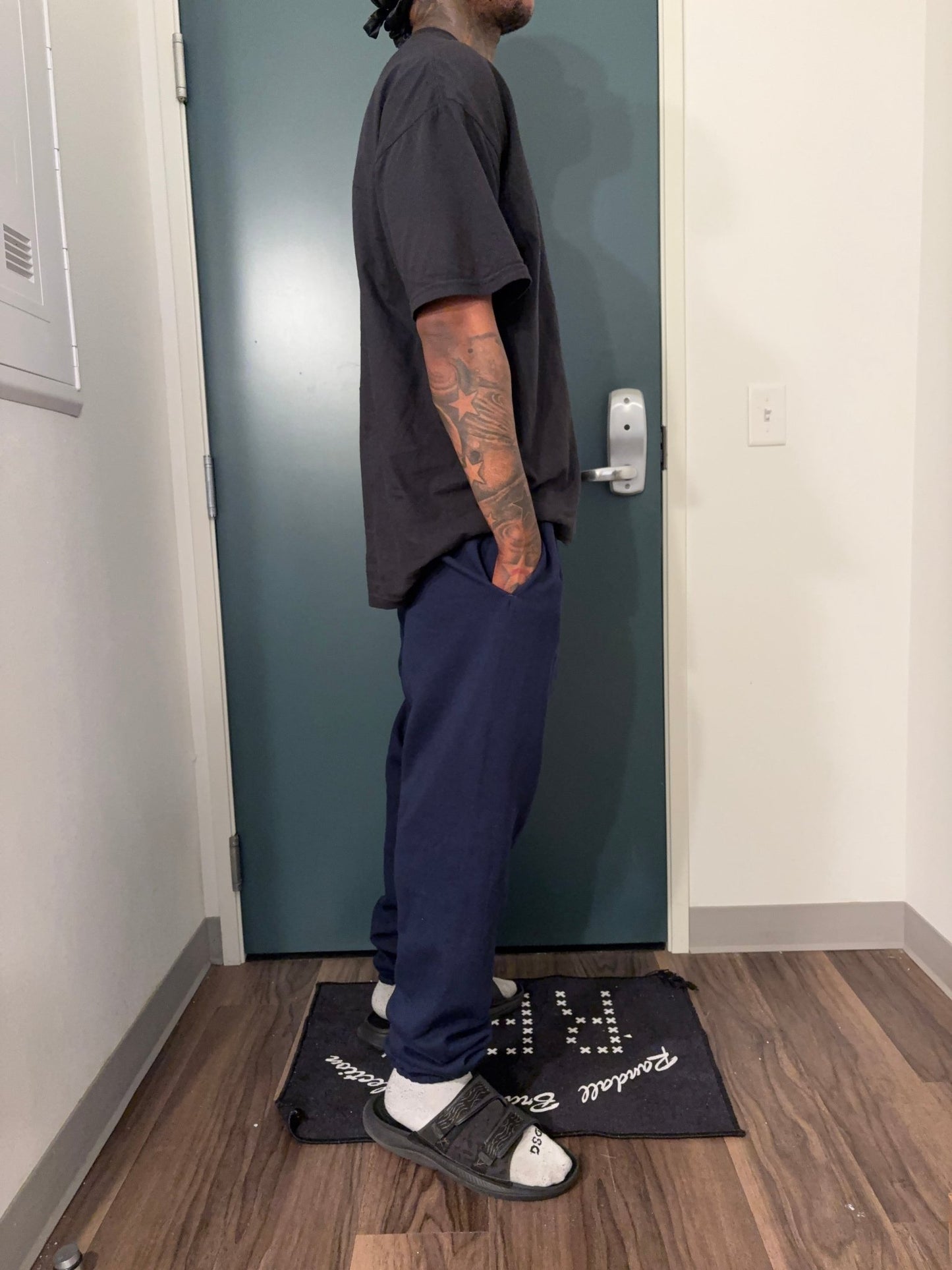 RandallBranchco Navy Blue and Pink Sweatpants - RandallBranchco