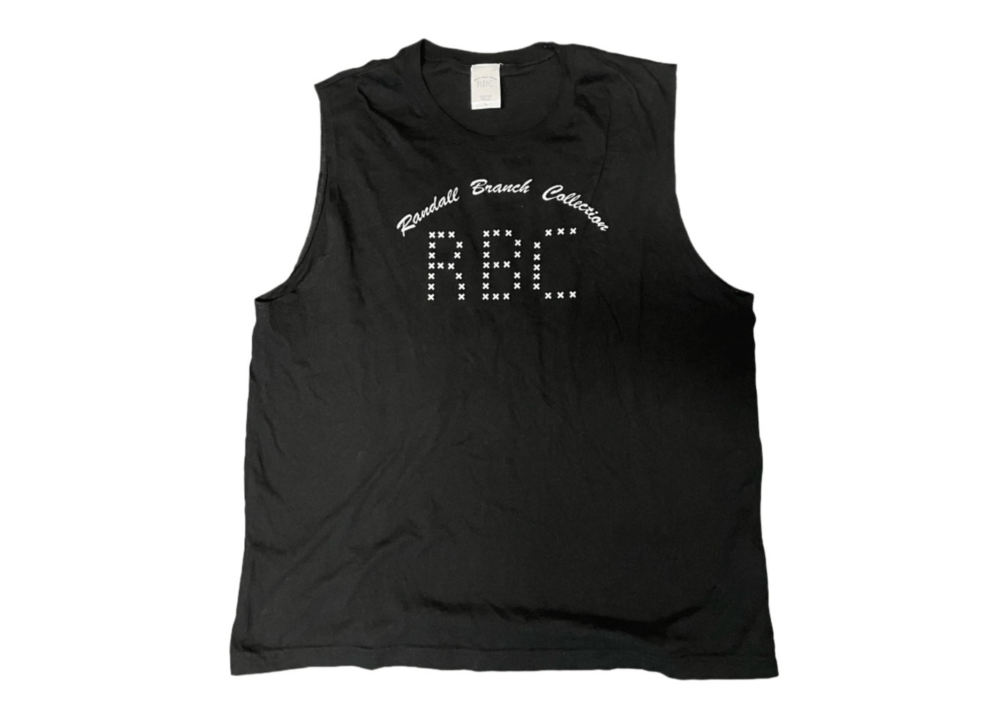 RBC black logo muscle tank - RandallBranchcollection