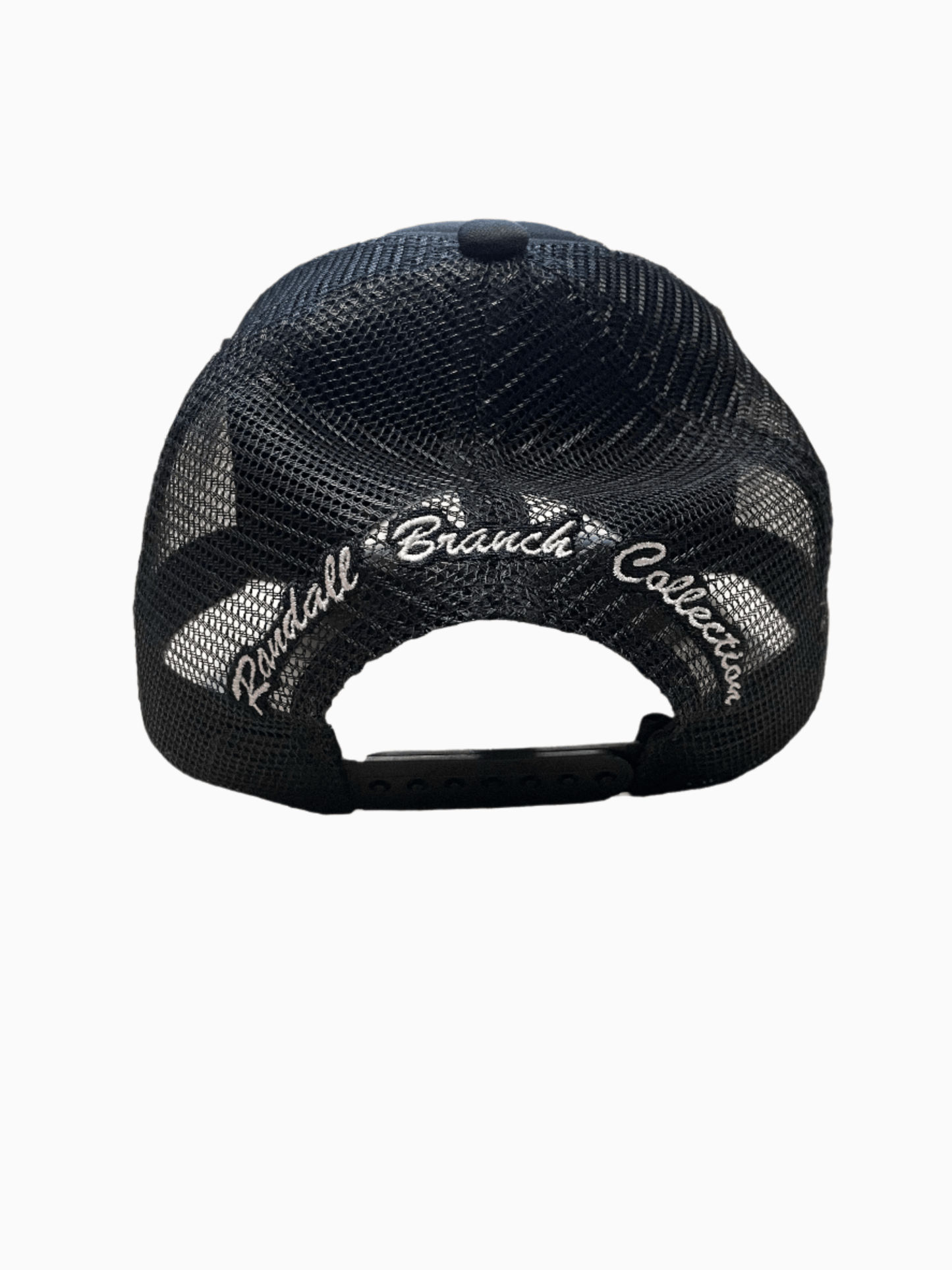 RBC black logo trucker hat - RandallBranchcollection