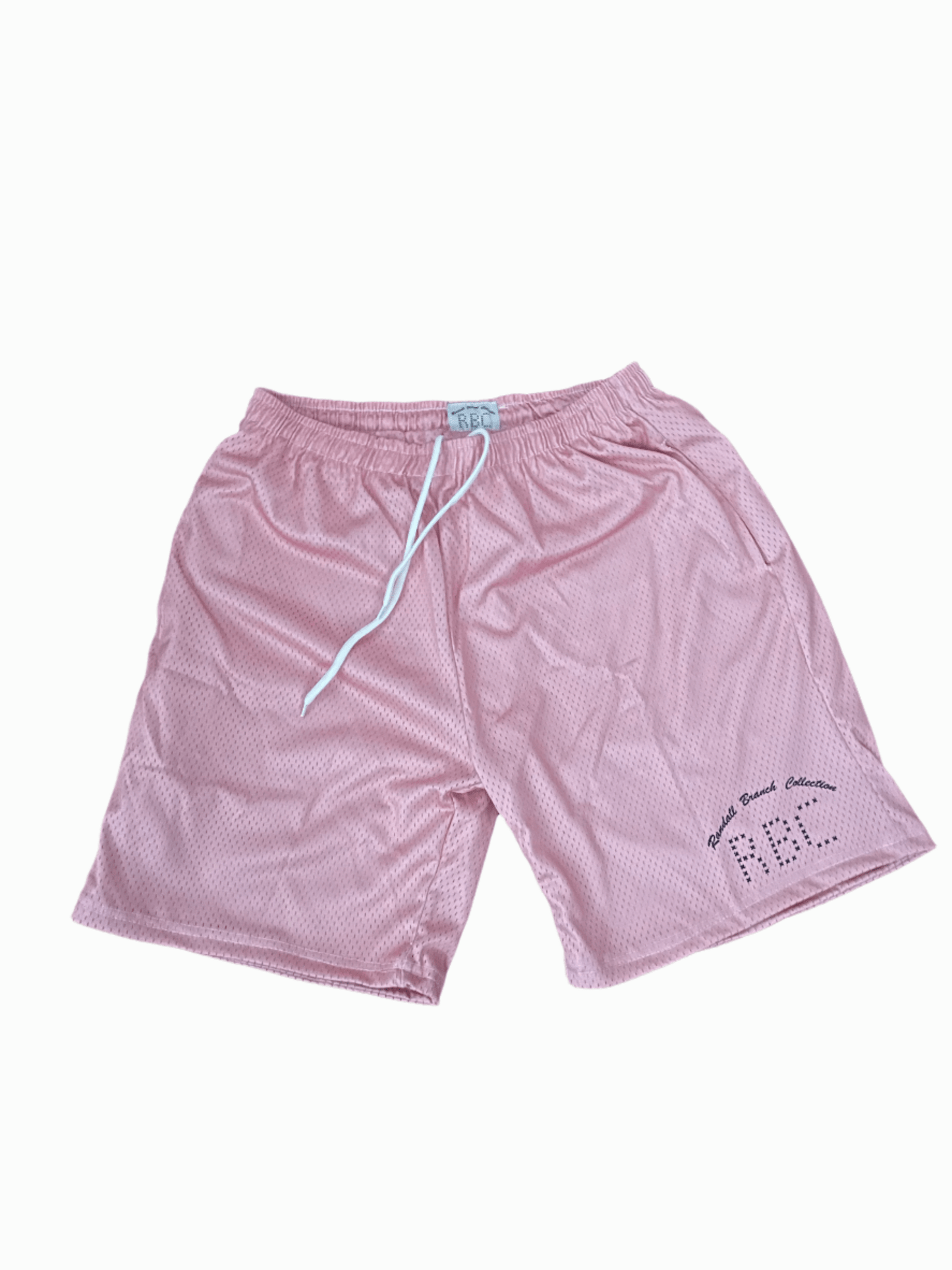RBC pink logo mesh shorts - RandallBranchcollection